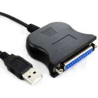 Dolphix USB-A (m) naar 25-pins SUB-D met moeren (v) IEEE1284 parallelle printerkabel - 1 meter