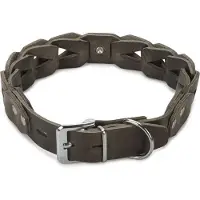 Beeztees Connex - Halsband Hond - Leer - Grijs - 60 cm x 30 mm