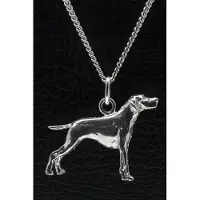 MOOYE ® - Collectie Zilveren Pointer ketting hanger - groot