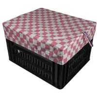 Hooodie Box M Pink Checker voor Kerri Fietskrat