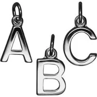 MOOYE ® - Collectie Zilveren Blokletter L massief ketting hanger - gepolijst