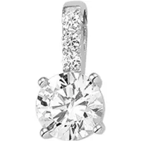 Trendjuwelier huiscollectie Hanger Zilver gerhodineerd Zirkonia 15 x 7 mm
