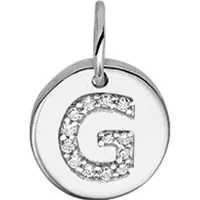 The Jewelry Collection Bedel Letter G Zirkonia - Zilver