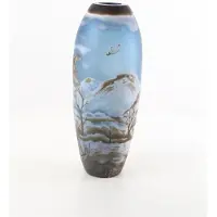 Baakman Vaas - A CAMEO GLASS VASE 'WINTER LANDSCAPE' - - 36 cm hoog
