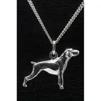MOOYE ® - Collectie Zilveren Duitse staander korthaar ketting hanger - groot