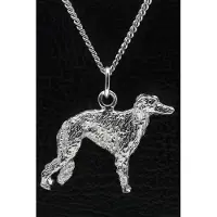 MOOYE ® - Collectie Zilveren Barzoi ketting hanger - groot