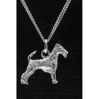 MOOYE ® - Collectie Zilveren Irish terrier ketting hanger - groot