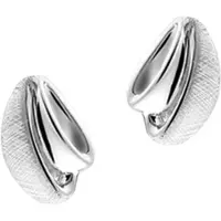 Trendjuwelier huiscollectie Oorknoppen Gescratcht Zilver Gerhodineerd Glanzend 9.5 mm x 6.5 mm