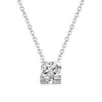 Montebello Ketting Aruna - Dames - 316L Staal PVC - Zirkonia - ?5 mm - 40 + 5 cm