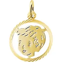 Trendjuwelier huiscollectie 4005831 Gouden bedel kinderkopje jongen