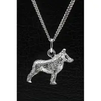 MOOYE ® - Collectie Zilveren Schipperke ketting hanger - groot