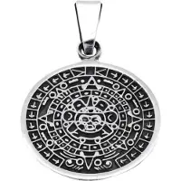 MOOYE ® - Collectie Zilveren Aztekenkalender kettinghanger