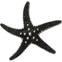 MOOYE ® - Collectie Zilveren Zeester groot met lavazand kettinghanger
