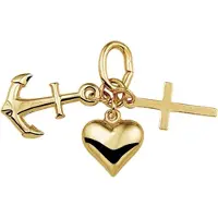 Trendjuwelier huiscollectie 4007408 Gouden bedel Hoop, geloof en liefde