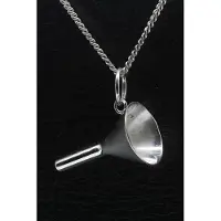 MOOYE ® - Collectie Zilveren Olie trechter ketting hanger