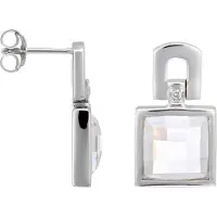 Orphelia Dames 925 Zilveren Dangle Oorbellen - Zilver ZO-5991
