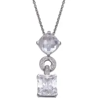 Orphelia Dames 925 Sterling Zilver Hanger met Ketting - Wit ZH-4536