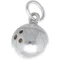 MOOYE ® - Collectie Zilveren Bowlingbal massief kettinghanger