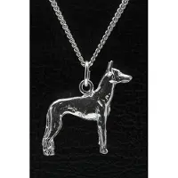MOOYE ® - Collectie Zilveren Pharaoh hound ketting hanger - groot