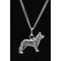 MOOYE ® - Collectie Zilveren Pyrenese herder ketting hanger - oren gecoupeerd met staart - groot