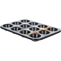 Quttin bakplaat muffins voor 12 porties zwart