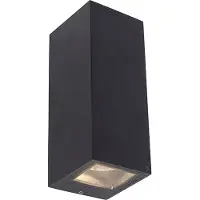 QAZQA Moderne wandlamp zwart 2-lichts AR70 IP54 - Baleno