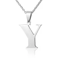 Montebello Ketting Y - Unisex - 316 Staal - Letter - 20 x 30 mm - 50 cm