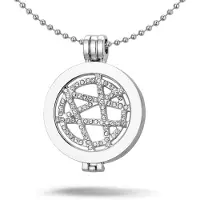 Montebello Ketting Alesa - Dames - Staal - Zirkonia - ?35 mm – Coin - 3-delig - 80 cm