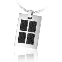 Montebello Ketting Marado - 316L Staal - Carbon - 32x22mm - 50cm