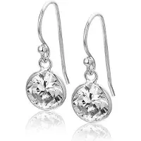 Montebello Oorbellen Liguster - 925 Zilver Gerhodineerd - ∅8mm - 23mm