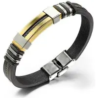Montebello Armband Malens Gold - 316L Staal - Siliconen - 20.5cm