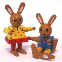 Charl's toys puzzelpoppetjes hazenpaar