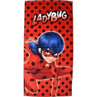 Miraculous Ladybug Badlaken Rood/zwart Junior 70 X 140 Cm