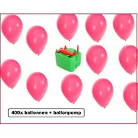 Thema party 400x Ballonnen roze met elektrische ballonpomp - evenement festival koningsdag holland nederland thema feest pink party gay pride
