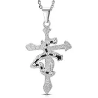 Montebello Ketting leeuw - 316L Staal - Horoscoop - 30x50mm - 60cm