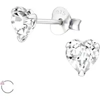Montebello Oorbellen Libi - 925 Zilver - Hart - Ø5mm