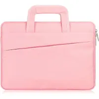Shop4 - 13 inch Laptop Hoes - Business Sleeve met Handvaten Roze