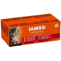 IAMS 2x Delights Land - Sea Adult Kattenvoer Nat In Gelei 48 X 85 Gr