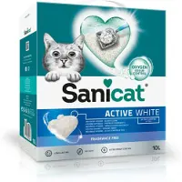Sanicat Active White Lotus Flower kattenbakvulling 2 x 10 liter