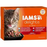 IAMS 2x Delights Sea Collection in Saus 12 x 85 gr