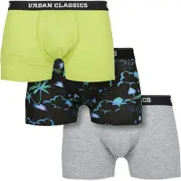 Urban Classics Boxershorts blauw / nachtblauw / geel / grijs