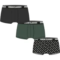 Urban Classics Boxershorts donkergroen / zwart / wit