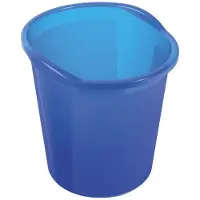 Helit Afvalbak - 13 liter - Kunststof - Blauw transparant - dxh 280x300 mm