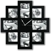 Zep Foto Taranto - Klok - Hout - 48x48 cm - Zwart