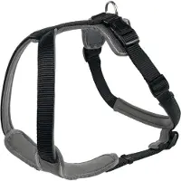 Hunter - Harness Neoprene - Hondentuig Bauchumfang 72-91 cm - Halsumfang 65 cm, zwart/grijs