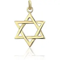 Montebello Hanger Davidster - 925 Sterling Zilver Verguld - ∅20mm