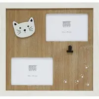 Deknudt Frames multifotolijst S67TS3 E2 - naturel - wit - 2x 10x15 cm