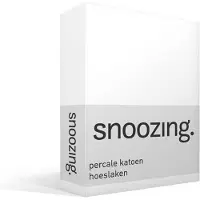 Snoozing percale katoen hoeslaken