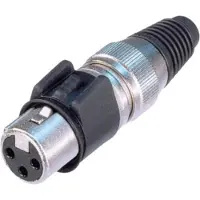 Neutrik NC3FX-HD Heavy Duty IP65 XLR 3-pins (v) connector / zwart/grijs