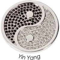 Quoins QMOA-03S-Z Yin Yang staal zilverkleurig Small